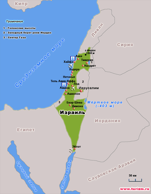 Карты Израиля