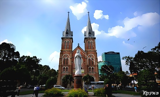 Кафедрального собора Notre Dame de Saigon - Хошимин один из символов Хошимина, располагается на Парижской площади в центре города